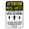 Signmission Public Safety Sign-Motel Guests Practice Social Distancing, Heavy-Gauge, 12" H, A-1218-25403 A-1218-25403 - alternate 1